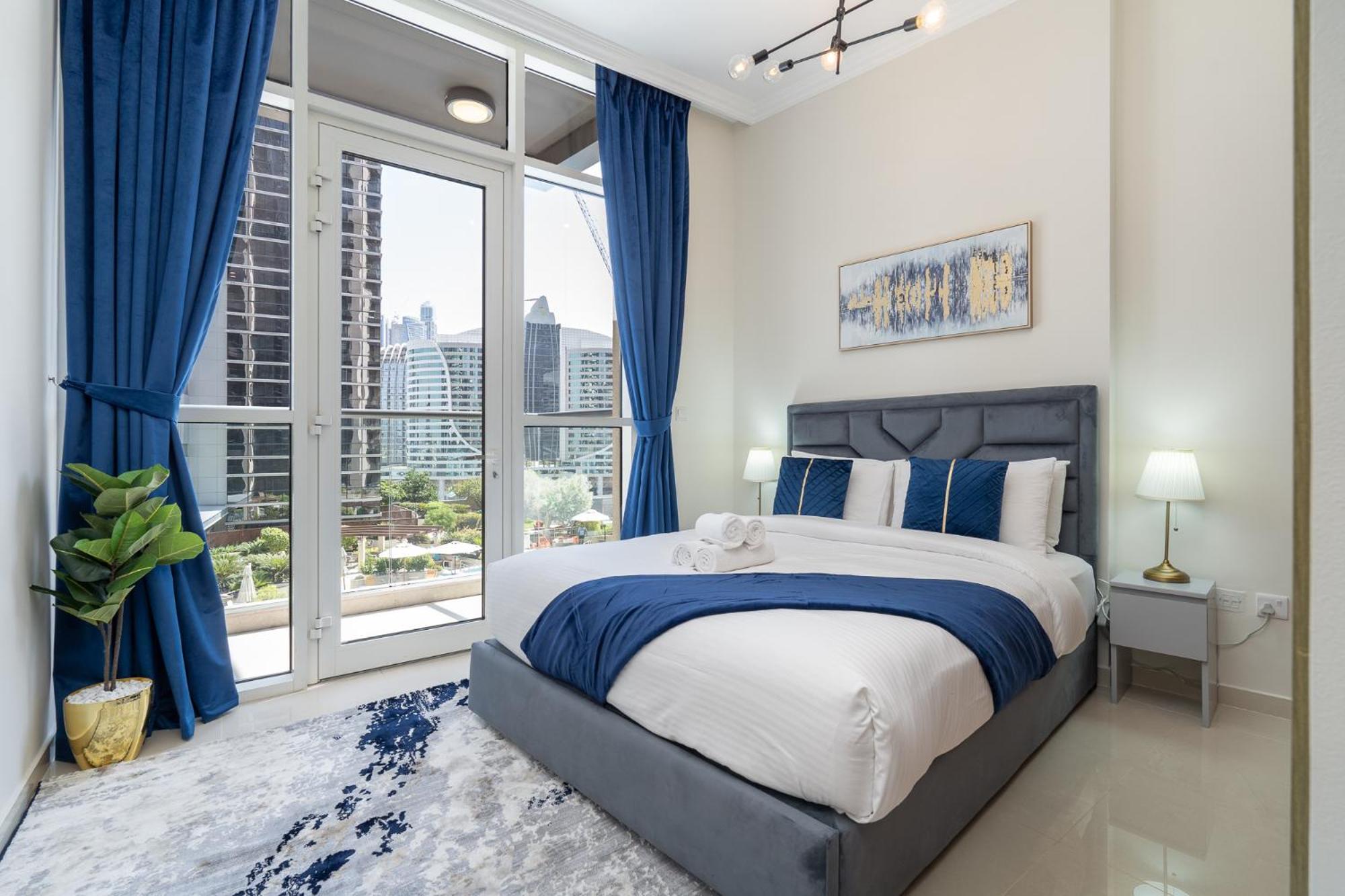 Dunya Tower Luxury And 2 Min Walk To Dubai Mall And Burj Khalifa In Heart Of Downtown Exterior foto